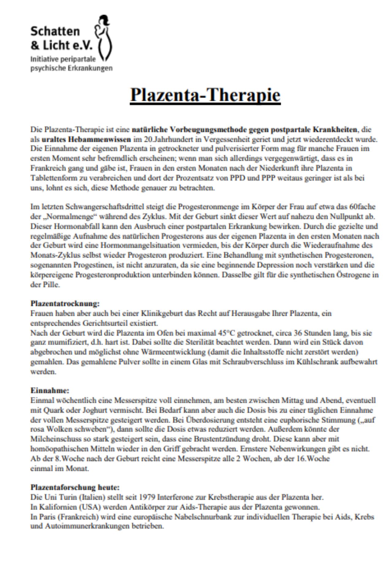 Plazenta-Prophylaxe
